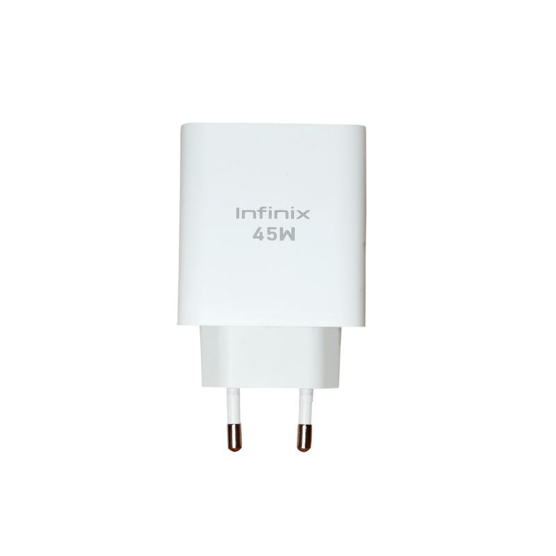 Infinix 45W Fast Charger | 100% Original + Free Cable [Open Parcel Allowed]