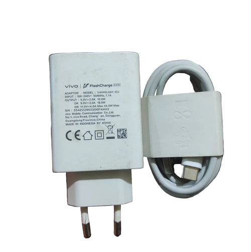 VIVO 44WATTS ORIGINAL FLASH CHARGER | 100% Original + Free Cable [Open Parcel Allowed]