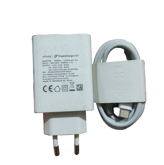VIVO 44WATTS ORIGINAL FLASH CHARGER | 100% Original + Free Cable [Open Parcel Allowed]
