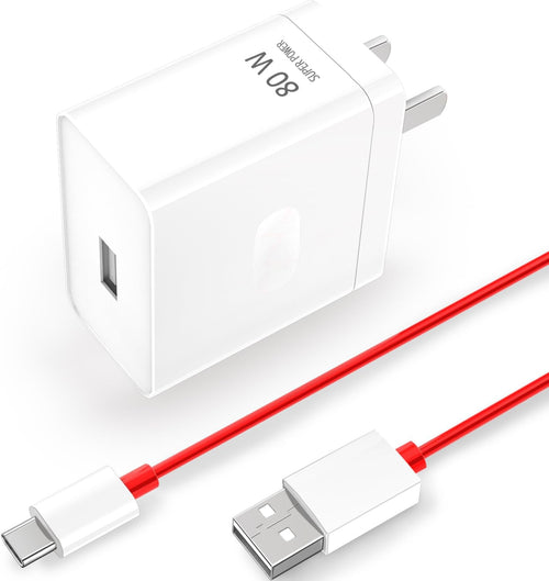 Original OnePlus 80W SuperVOOC Charger | 100% Original + Free Cable [Open Parcel Allowed]
