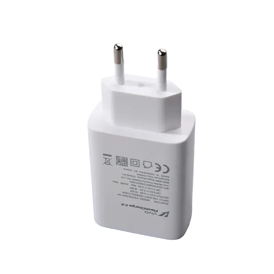 VIVO 33WATTS ORIGINAL FLASH CHARGER | 100% Original + Free Cable [Open Parcel Allowed]