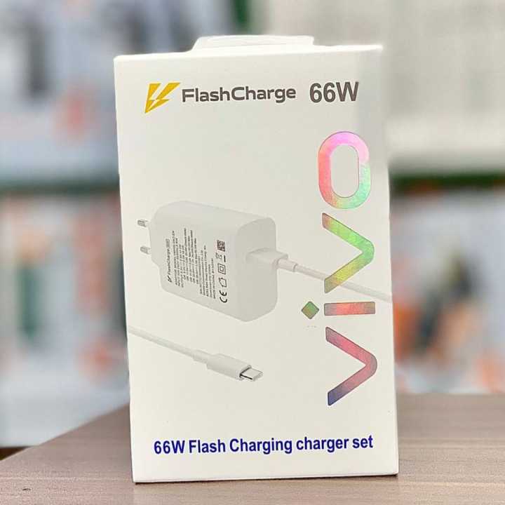 VIVO 66WATTS ORIGINAL FLASH CHARGER | 100% Original + Free Cable [Open Parcel Allowed]