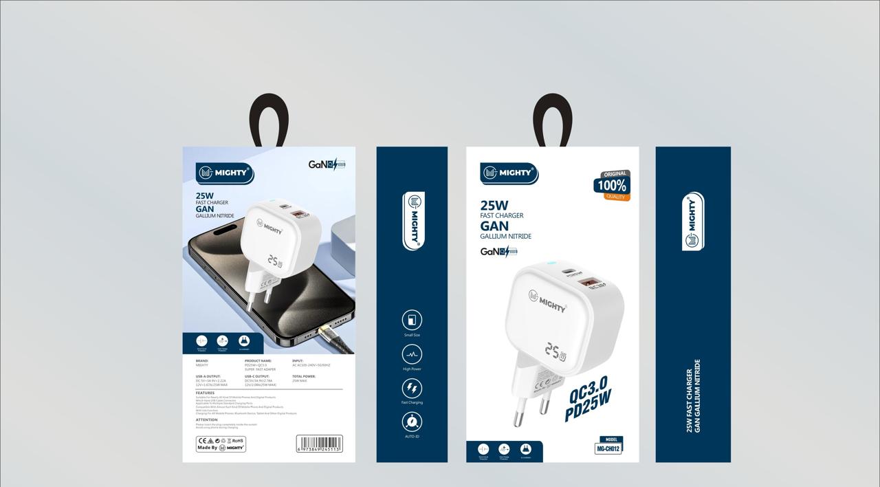 Mighty M-12 25W (GaN – Gallium Nitride) Charger