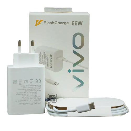 VIVO 66WATTS ORIGINAL FLASH CHARGER | 100% Original + Free Cable [Open Parcel Allowed]