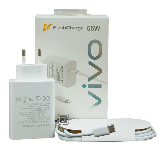 VIVO 66WATTS ORIGINAL FLASH CHARGER | 100% Original + Free Cable [Open Parcel Allowed]