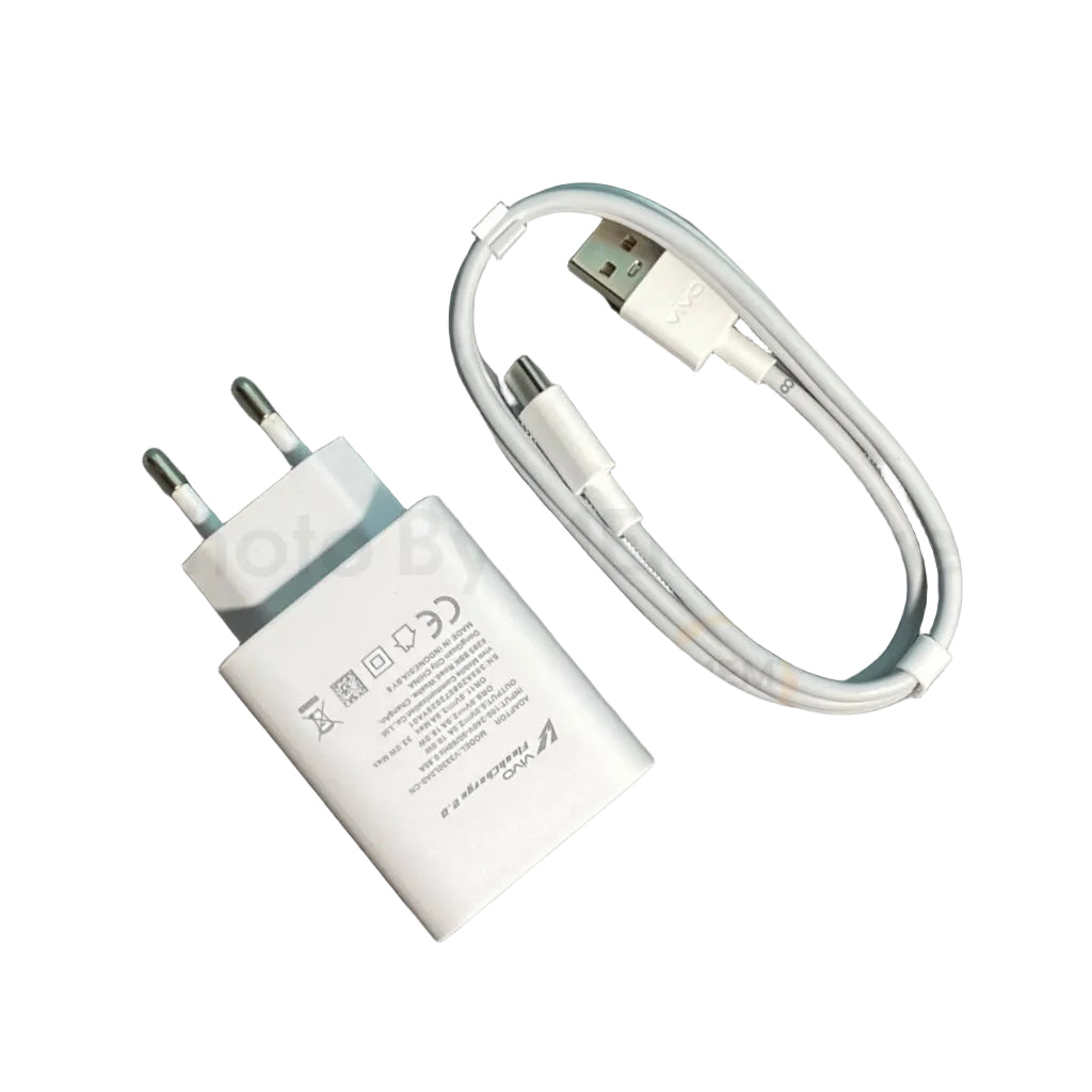 VIVO 33WATTS ORIGINAL FLASH CHARGER | 100% Original + Free Cable [Open Parcel Allowed]